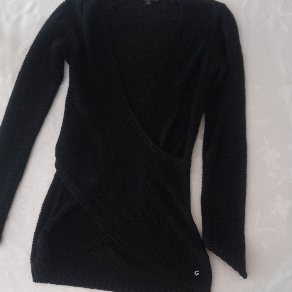 Guess Black V-Neck Women's Sweater